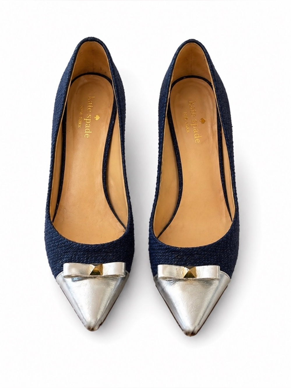 Kate Spade Blue and Silver Heels